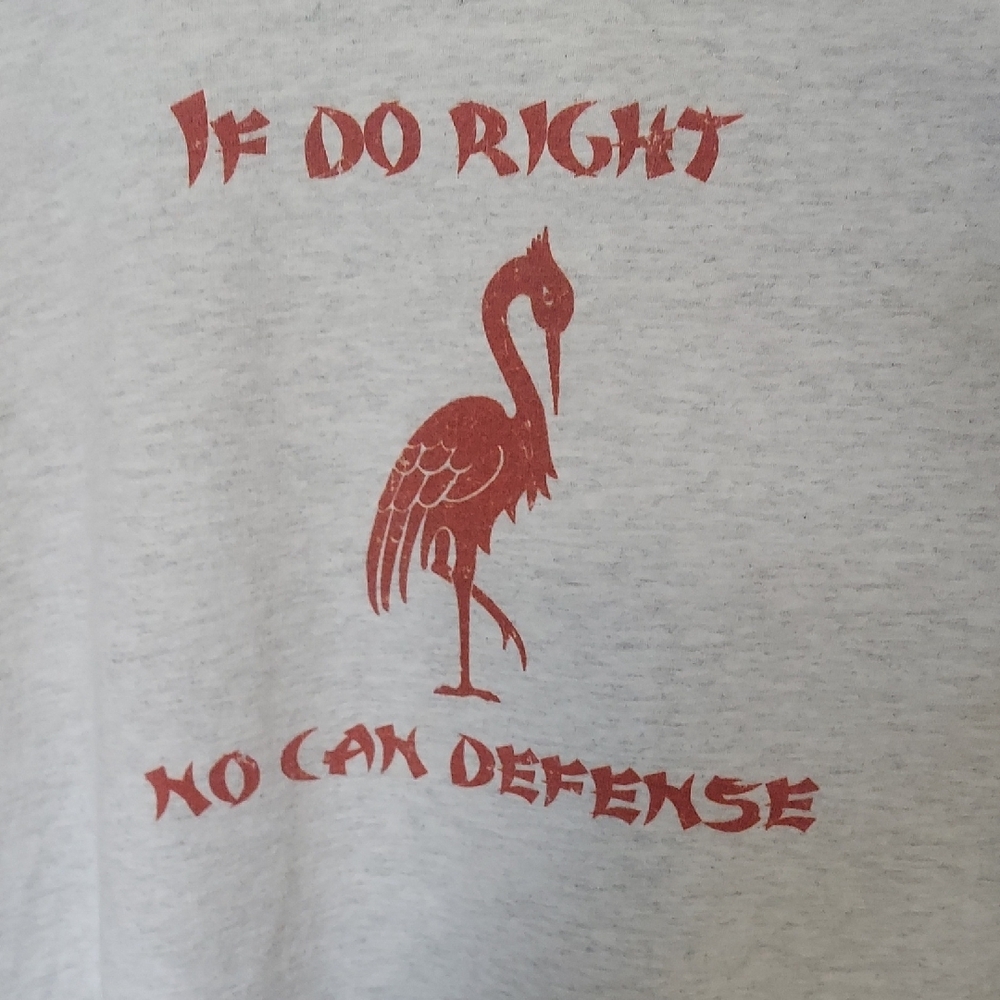Hanes Light Gray Graphic Tee Karate Kid Themed Red Graphic Size 3XL VGC